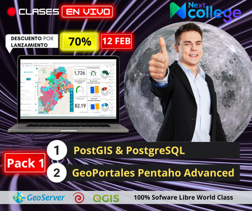 Pack 1(PostGIS & PostgreSQL + Geo Portales con Pentaho Avanzado)
