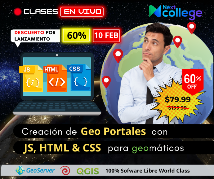 JavaScript, CSS & HTML para Geomátios